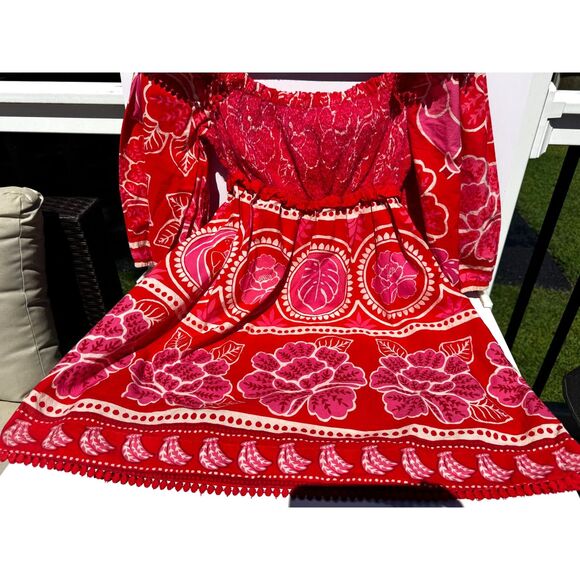 Farm Rio Summer Sunrise Mini Dress; so pretty NWOT size medium - Picture 6 of 7